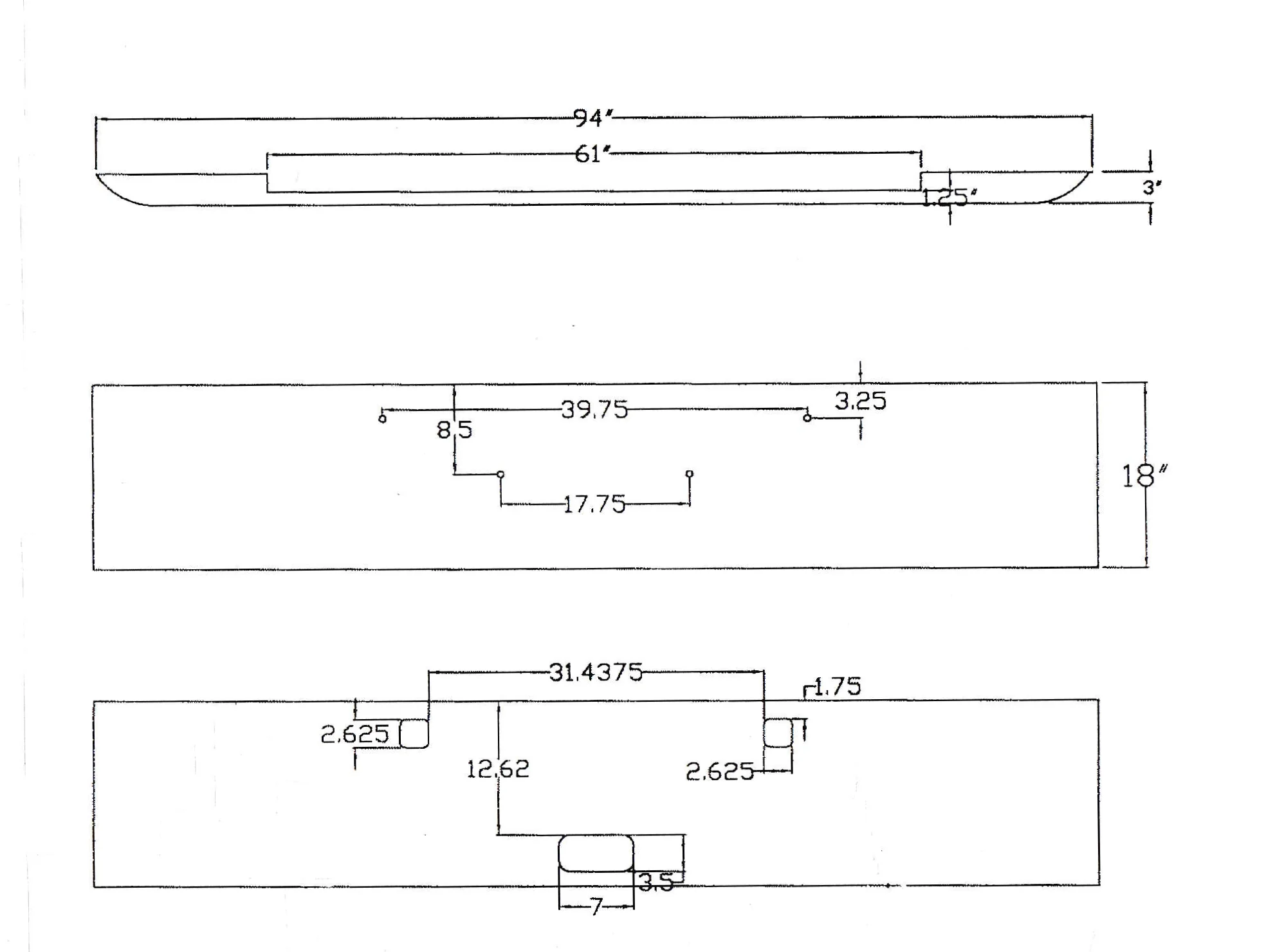 Aftermarket Chrome Steel Bumper, Fits Kenworth W900B Without Fog Light Cutouts - Image 2