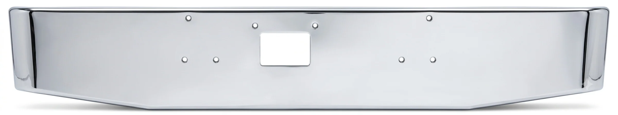 DuraBuilt Peterbilt 379 Stainless Steel Bumper | 16" Tapered & Rolled | No Fogs | PBB-570SS6TR4