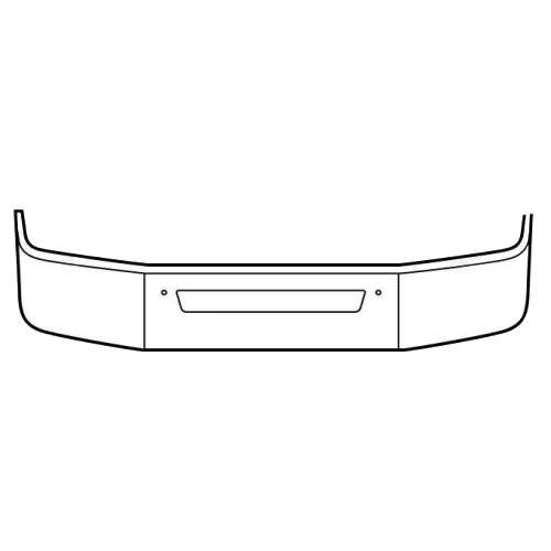 Aftermarket Chrome 16" Steel Bumper, Fits Kenworth T-270 & T-370 - Image 2