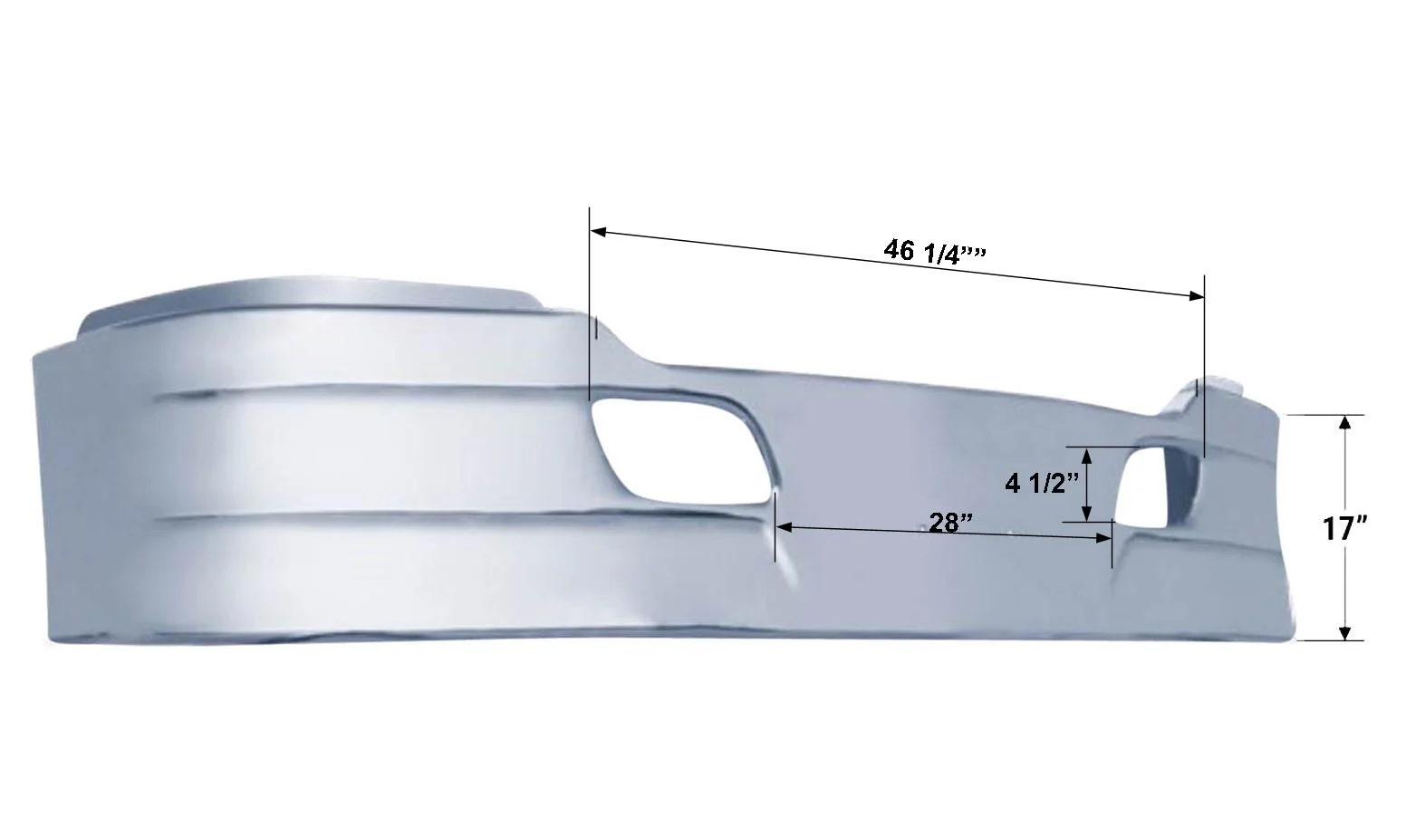 DuraBuilt Kenworth T680 Stainless Steel Bumper | W/Radar Cutout | KWB-680SSV - Image 5