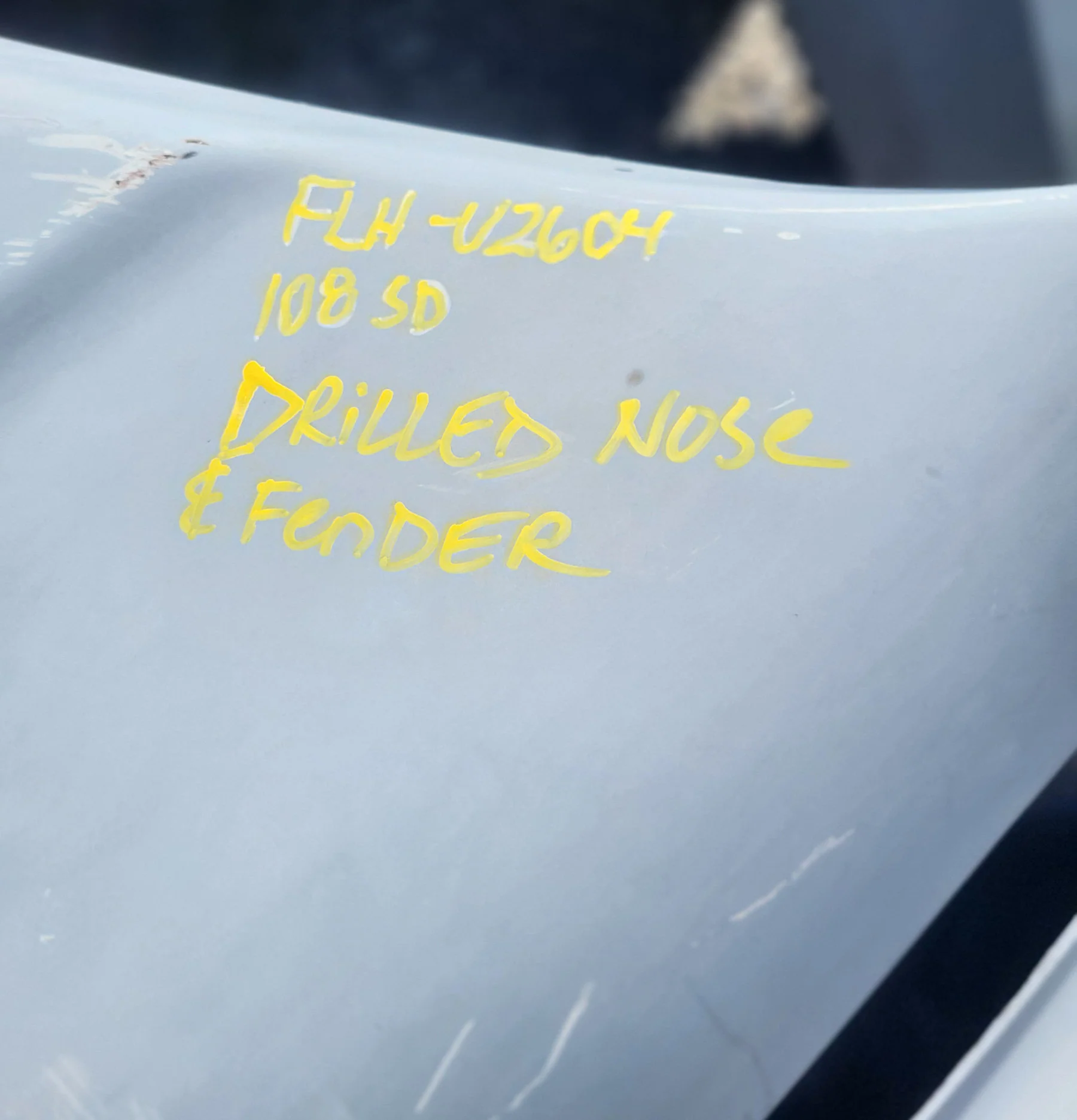 Freightliner 108SD SBA Hood, Drilled Nose and Fender | Z17-20426-010 - Image 3