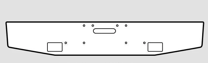 Freightliner Classic Steel Chrome Bumper Tapered Ends 1984-Later With Fog Light Hole Cutouts 8 Bolt