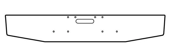 Freightliner Classic Steel Chrome Bumper Tapered Ends 1984-Later Without Fog Light