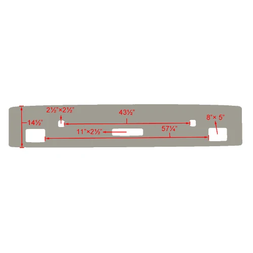 Freightliner Columbia 14.5 in. Aluminum Bumper *Cosmetic Blemish - Image 2
