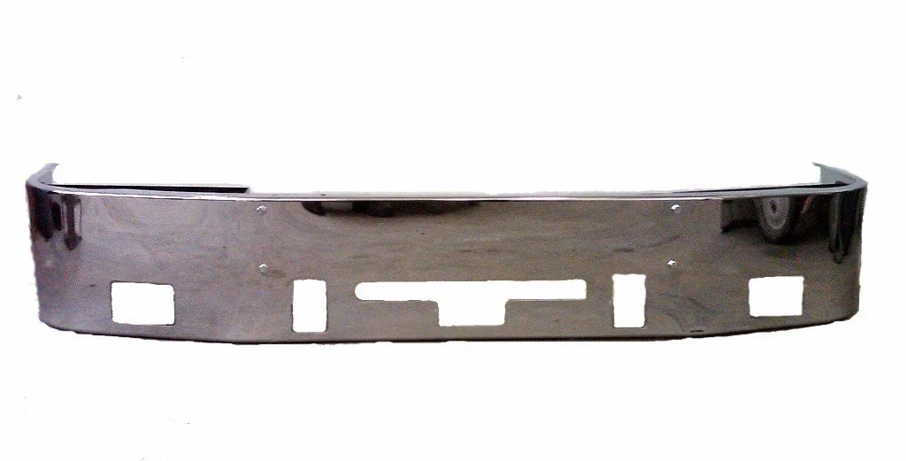 Freightliner Columbia Bumper Steel Chrome With Fog Light Hole Cutouts 14 in. - Image 2