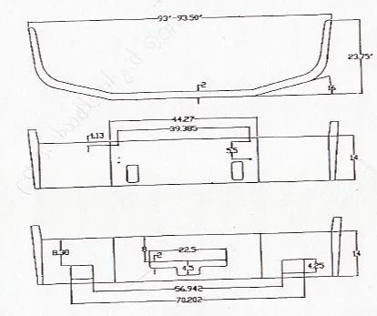 Freightliner Columbia Bumper Steel Chrome With Fog Light Hole Cutouts 14 in. - Image 3