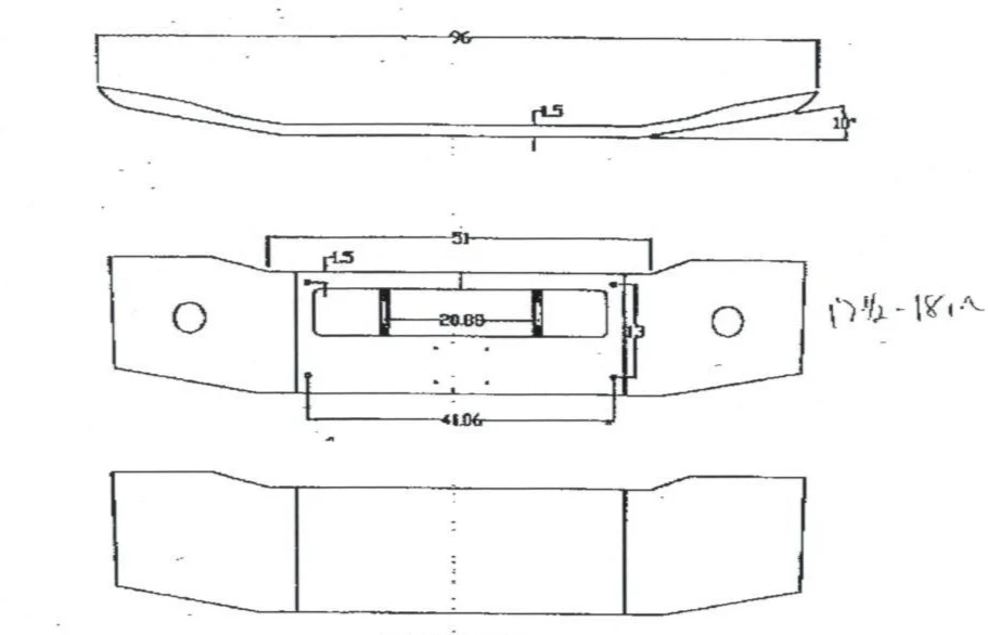 Freightliner Coronado Bumper Steel Chrome 3044 - Image 3