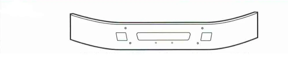 International 4300 / 4400 Bumper Steel Chrome - Image 3