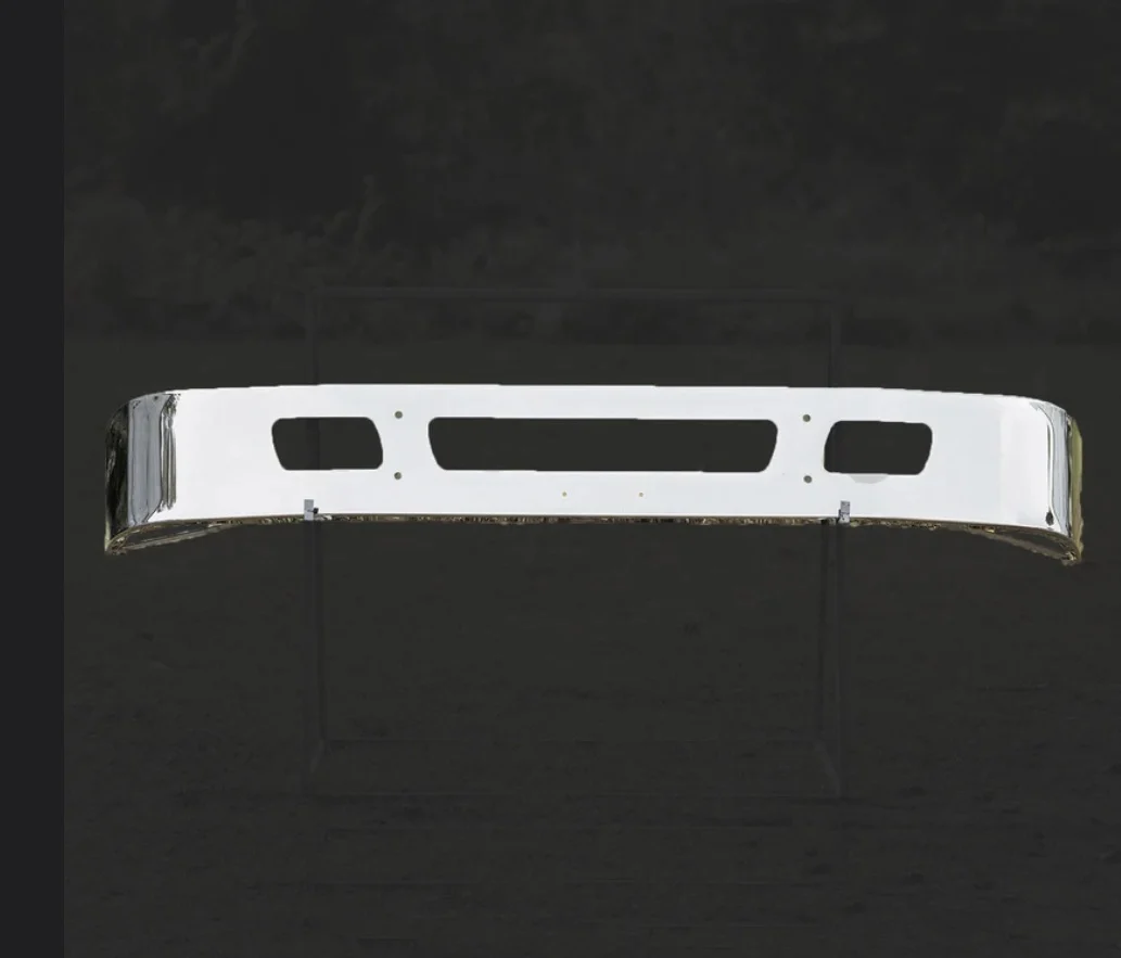 International 7300, 7400, 7500, 7600, 7700 Full Wrap Steel Chrome Bumper - Image 3