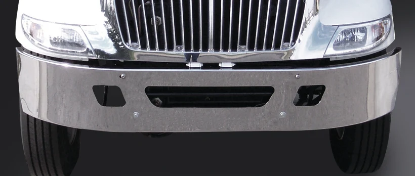 International 7300, 7400, 7500, 7600, 7700 Full Wrap Steel Chrome Bumper DuraBuilt - Image 2