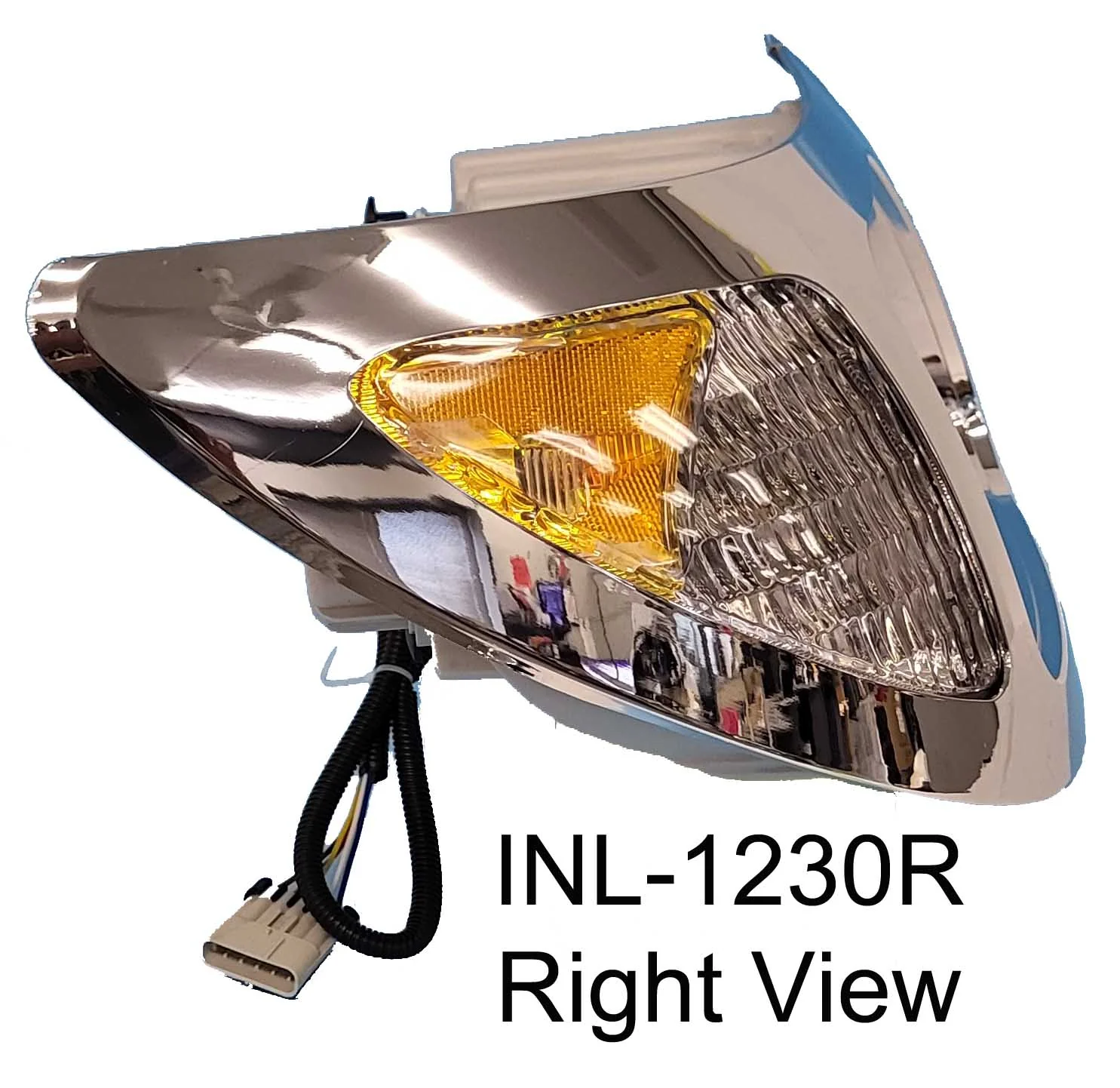 International 7300, 7400, 7500, 7600 & 7700 Headlight Assembly 03-07 W/Chrome Bezel RH - Image 5