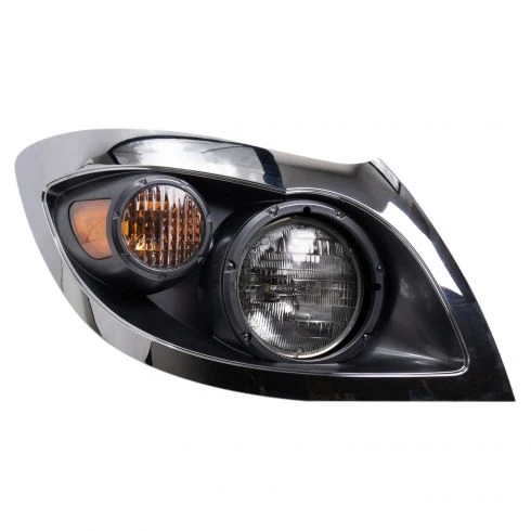 International 7300, 7400, 7500, 7600 & 7700 Headlight Assembly 2008 and up W/Chrome Bezel RH