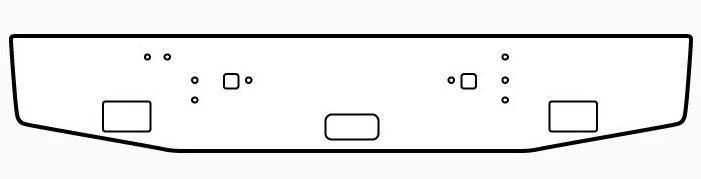 International 9300 / 9370 Steel Chrome Bumper With Fog Light Hole Cutouts