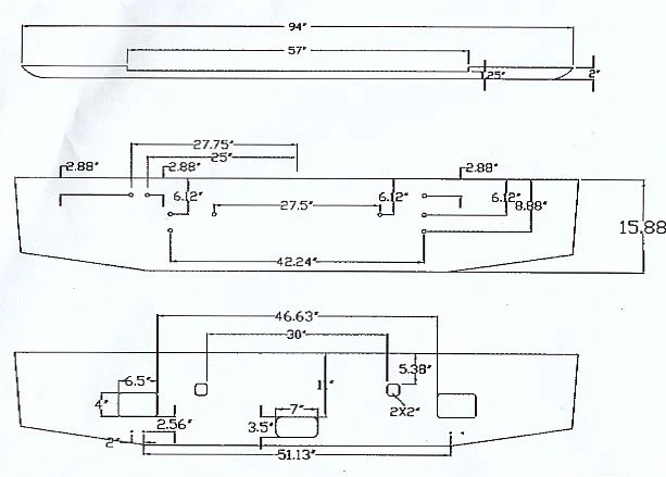 International 9300 / 9370 Steel Chrome Bumper With Fog Light Hole Cutouts - Image 2