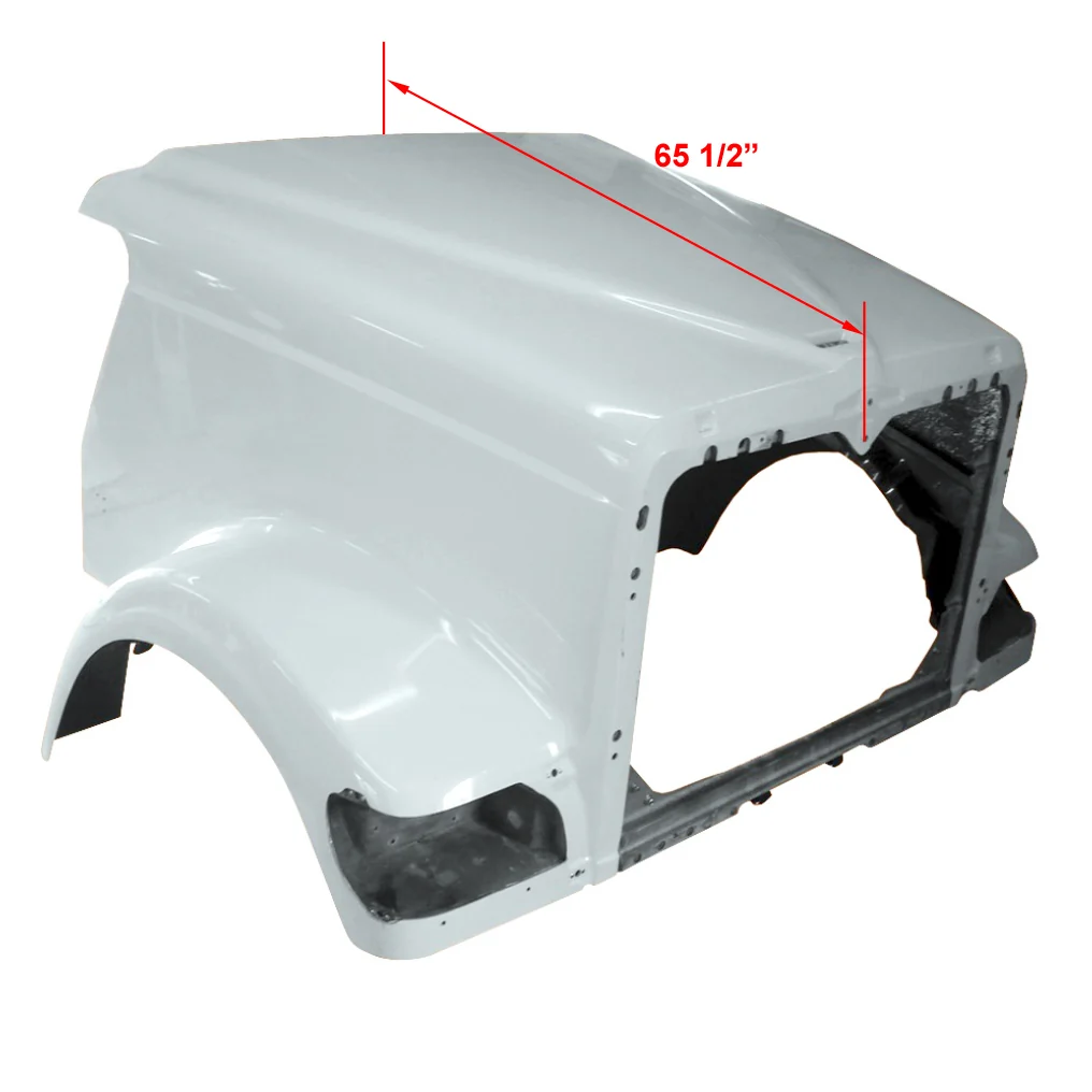International 9900 Hood Early with Straight Cowl External Air - Image 3