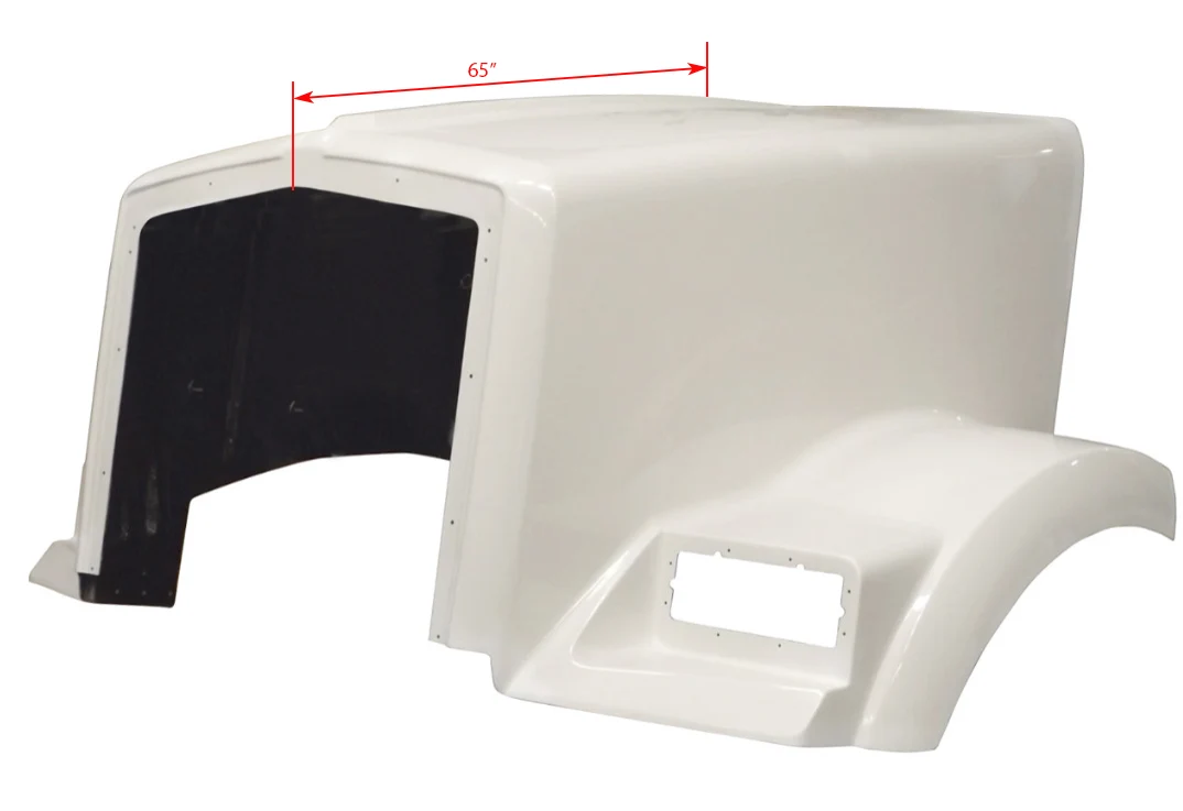 Quality Made Fiberglass hood, Fits Kenworth T800 Hood Split Fender Straight Cowl 1986 & Newer, K146-1074 - Image 3