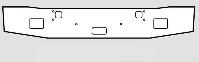 Aftermarket Chrome Steel Bumper, Fits Kenworth W900B with Fog Light Cutouts - Image 3