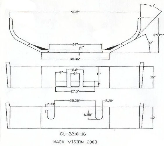 Mack CX-Vision Steel Chrome Bumper - Image 3