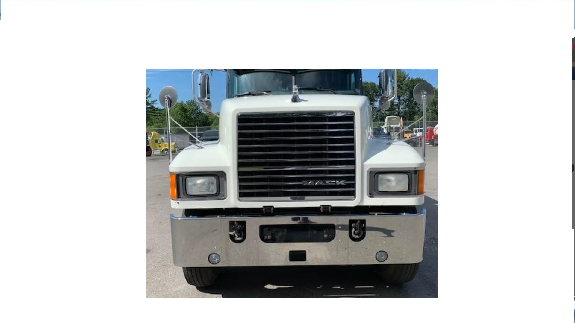 Mack CHU Set Forward Axle Bumper Steel Chrome 2008-Newer With Fog light Cut Outs - Image 4