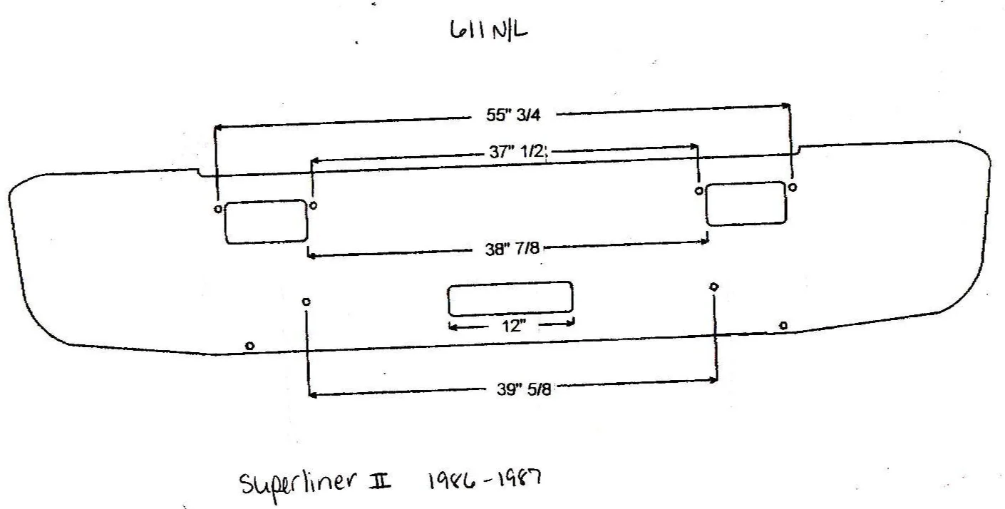 Mack Superliner II Steel Chrome Bumper without Foglights - Image 2