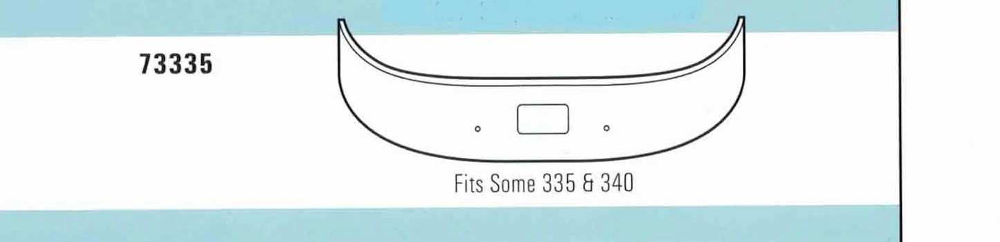 16" Steel Chrome Bumper with Small Tow Pin Hole for Peterbilt 335 - Image 6