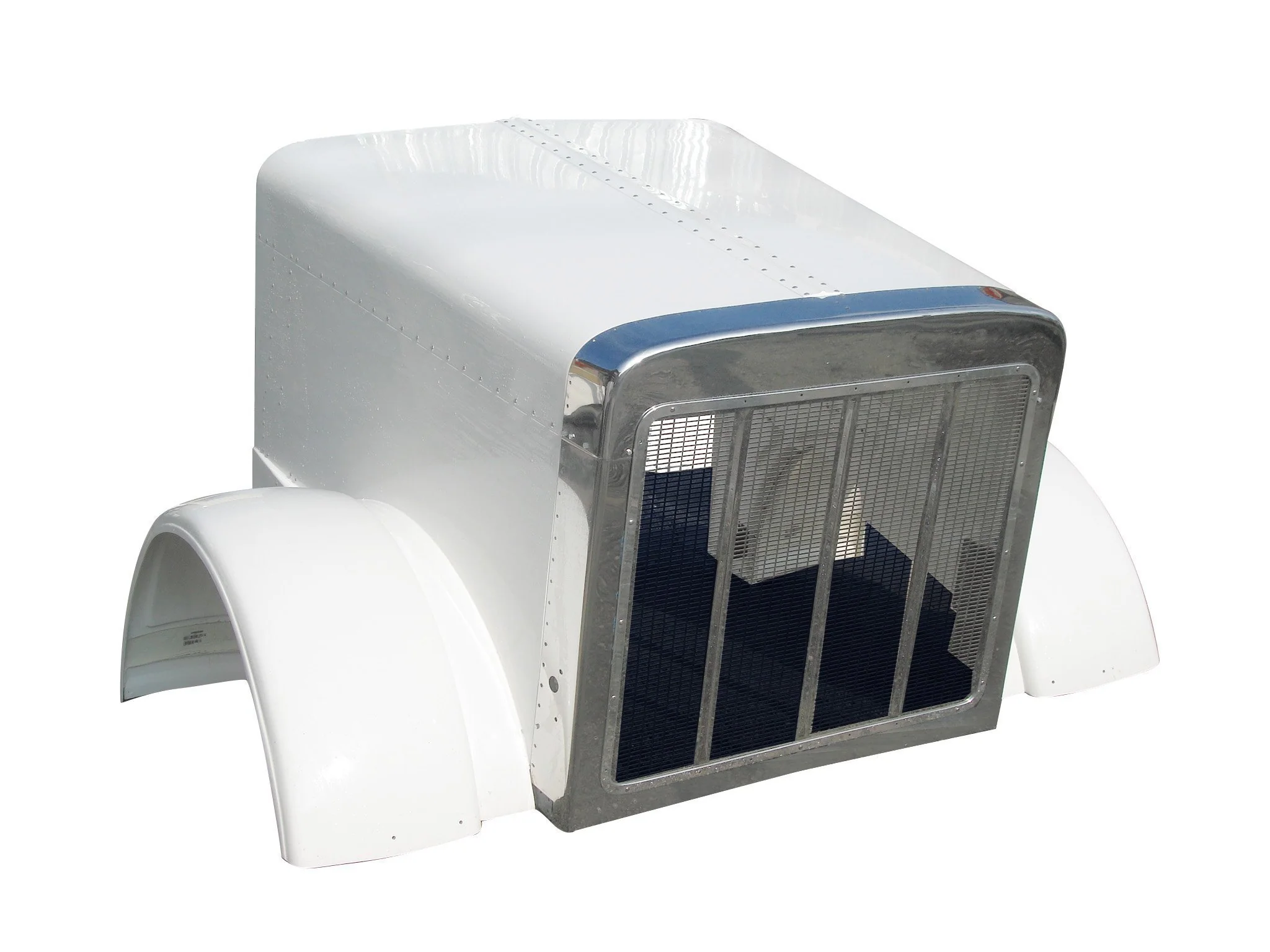 Durabuilt Fiberglass Hood With Grill & Surround for Peterbilt 379 Extended, L29-6062