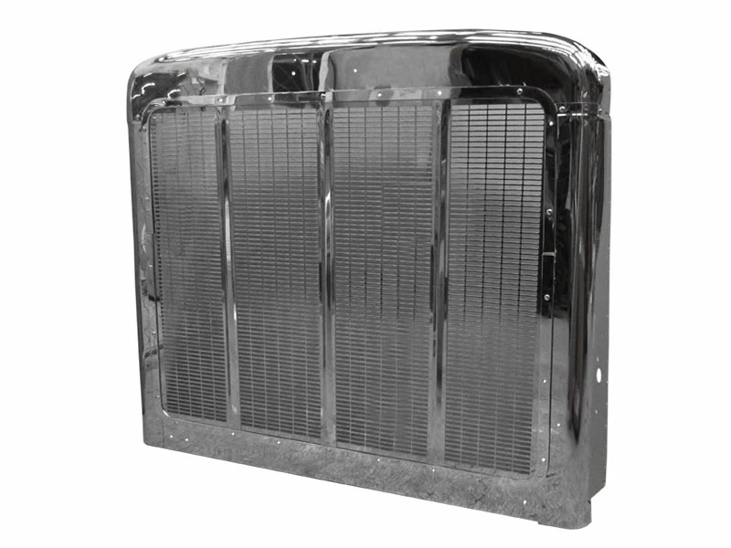 DuraBuilt Stainless Steel Grill and Grill Surround Set Fits Peterbilt 379 Short