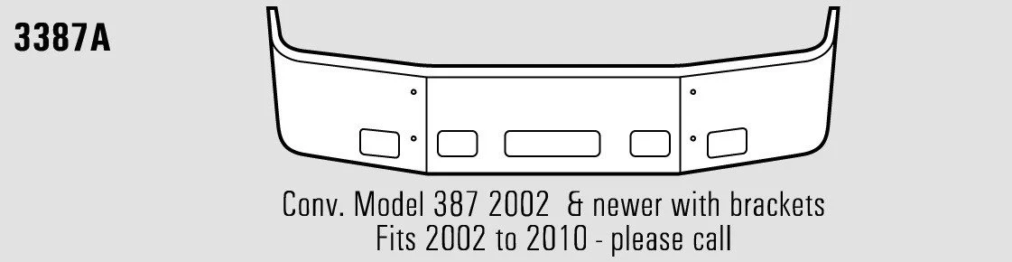 Steel Chrome Bumper For Peterbilt 387 - Image 2