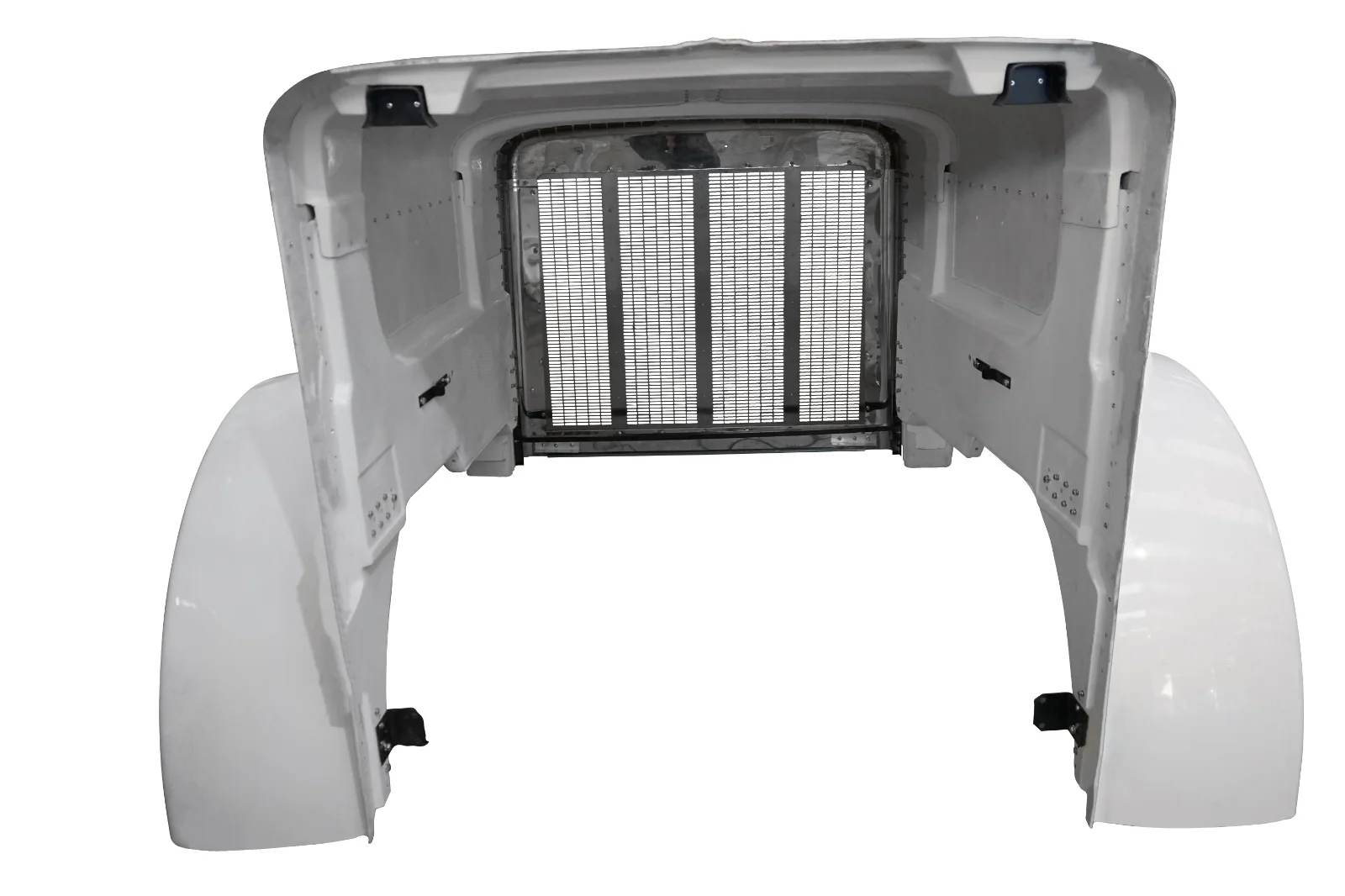 Durabuilt Fiberglass Hood for Peterbilt 388 Fiberglass Short With Fiberglass Fenders (Stainless Steel Grill & Surround) - Image 4