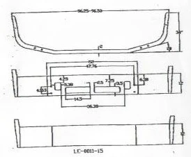 Volvo VNL Gen 1 Steel Chrome Bumper 12 in. Tall - Image 2