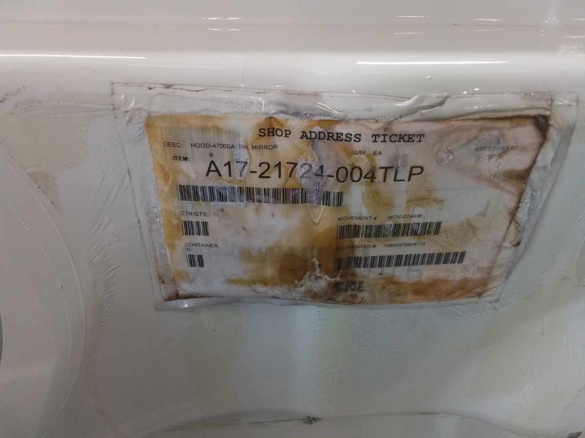Western Star 47X SBA RH Mirror, OEM Take Off, U2523, A17-21724-004 - Image 7