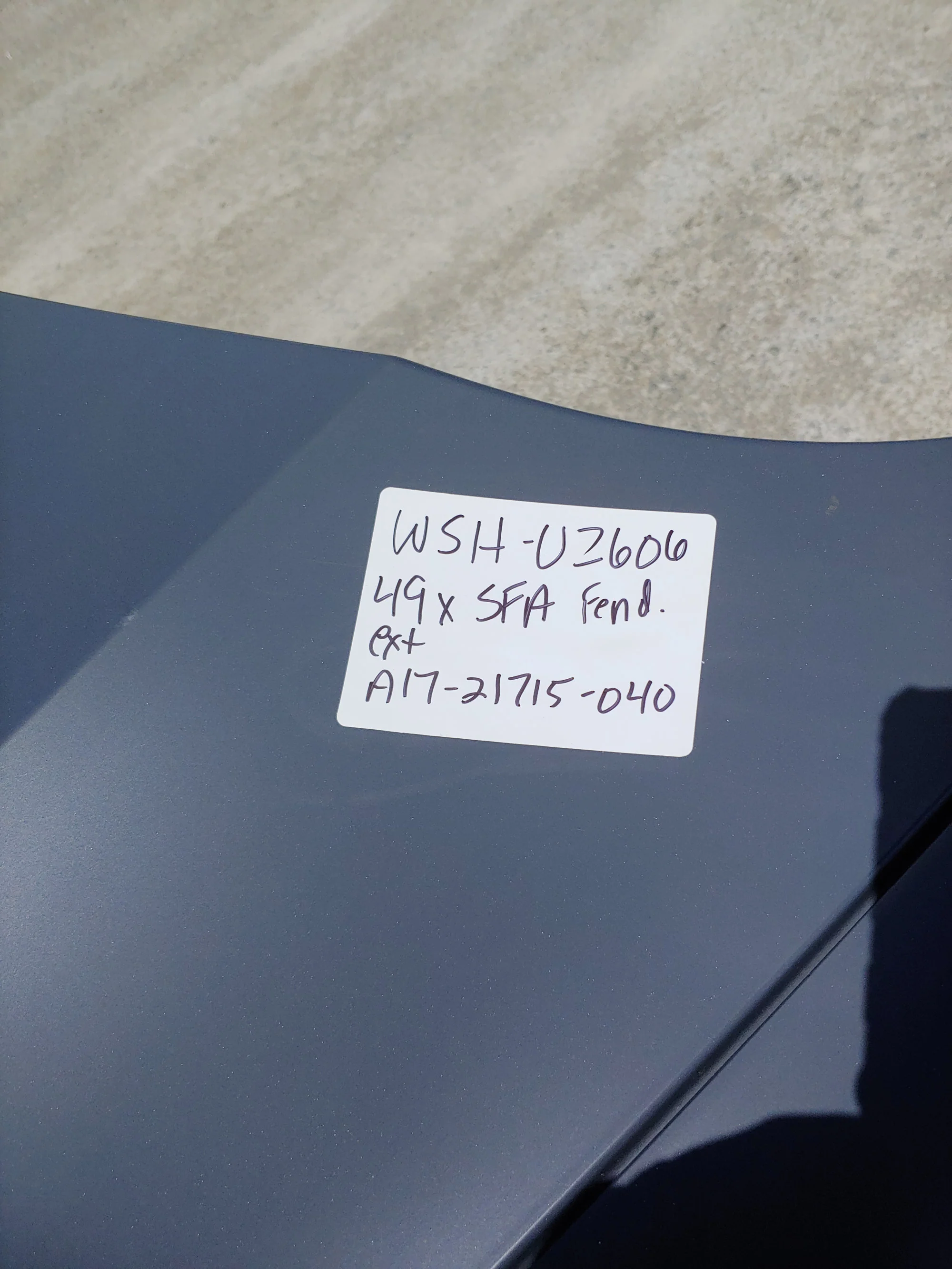 Western Star 49X SFA Hood, 2021-26, Fender Ext., OEM Take-Off, A17-21715-040 - Image 2