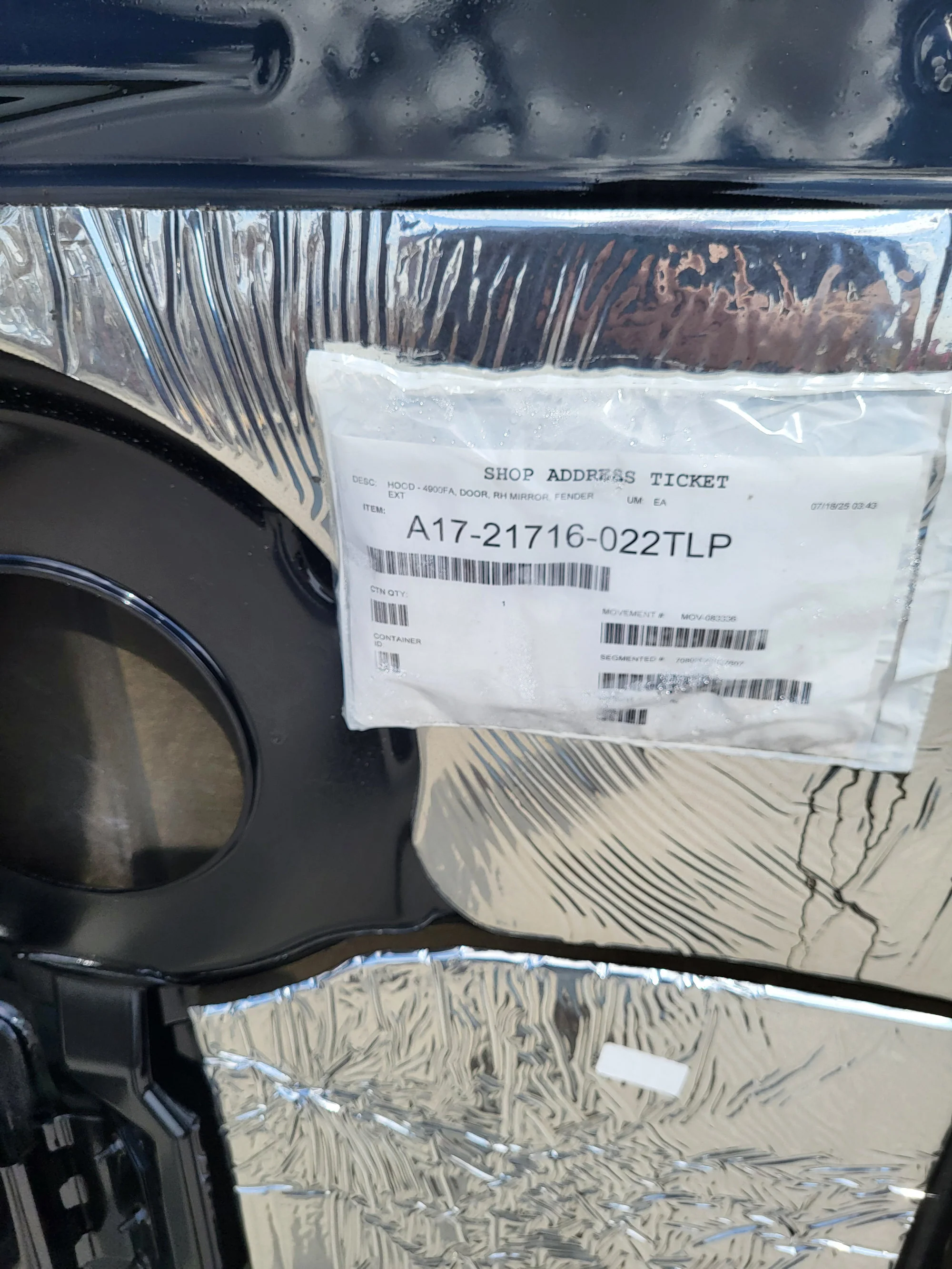 Western Star 49X SFA Hood, w/Access, RH Mirror, Fend. Ext., OEM Take Off, A17-21716-022 - Image 15
