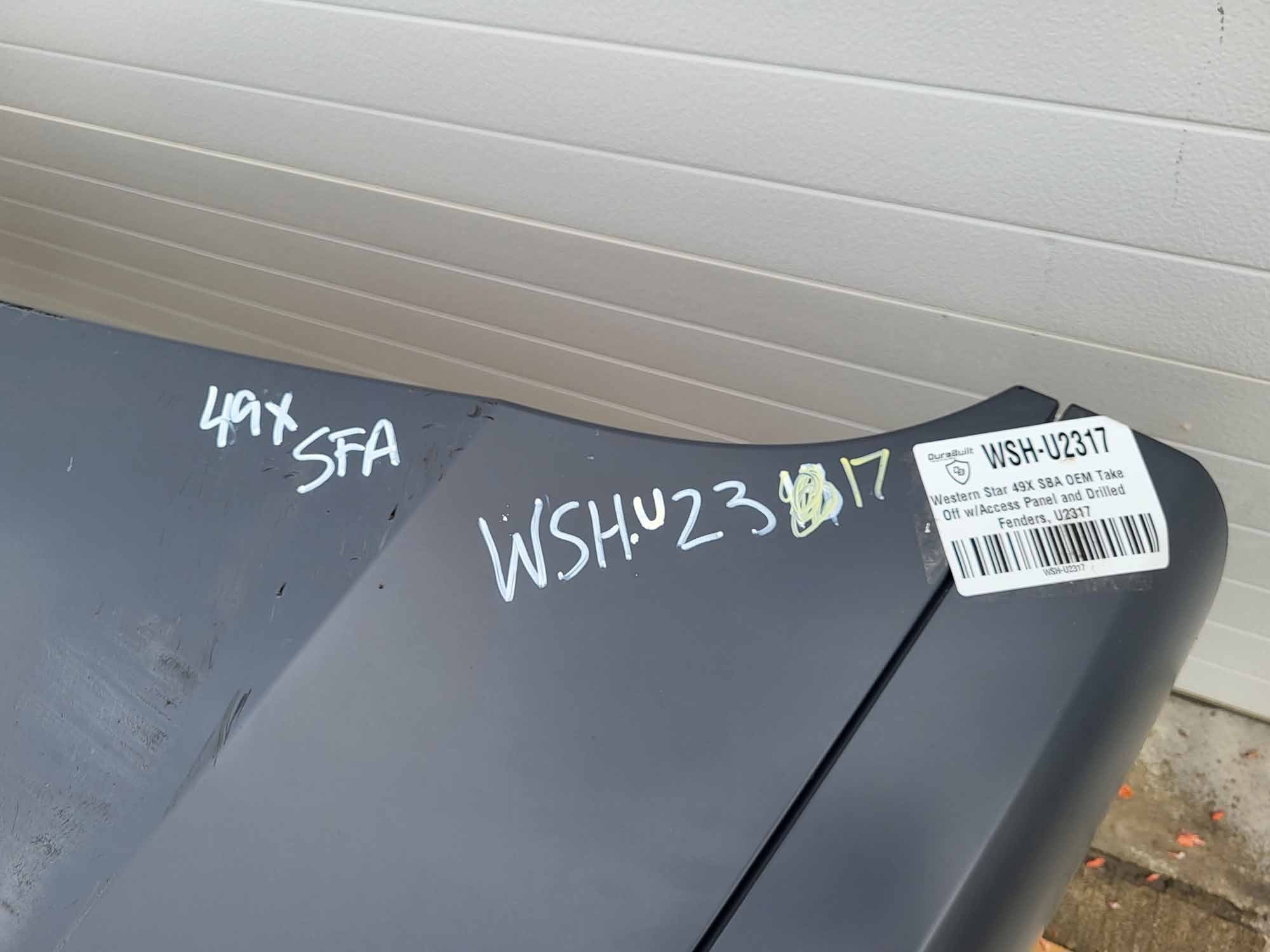 Western Star 49X SFA Hood, w/Access Panel & Drilled Fenders, OEM Take Off, U2317, A17-21716-015 - Image 2