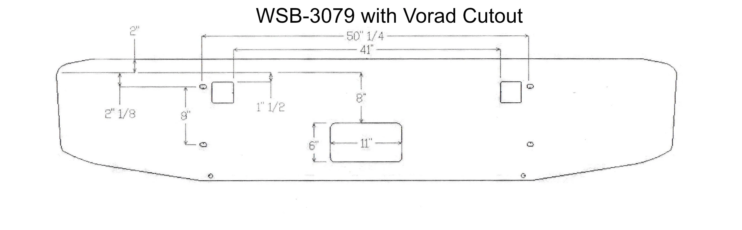 Western Star 49X Tapered Steel Chrome Bumper w/Vorad and Tow Hook, w/o fogs | 3079